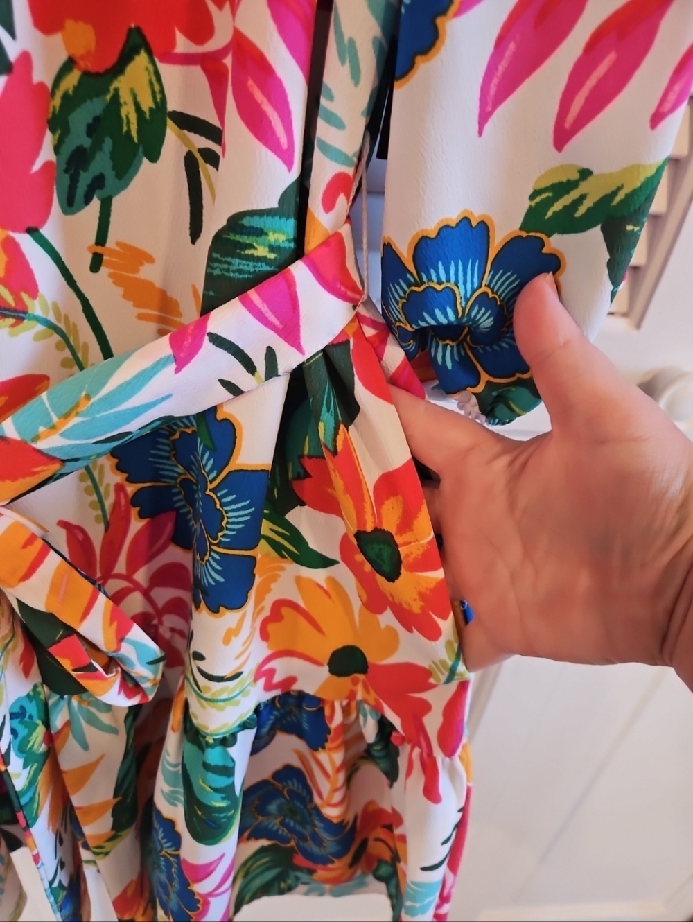 NWT Jessica Howard Dress 6 Floral Tropical Destination Resort Lined Pockets - Picture 7 of 11